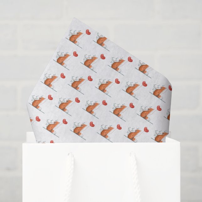 Glücklicher Valentinstag Tissue-Papier Fuchs Rote  Seidenpapier (Geschenktüte)