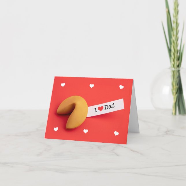 Glücklicher Valentinstag Vater Glückliches Cookie Feiertagskarte (Vorderseite)
