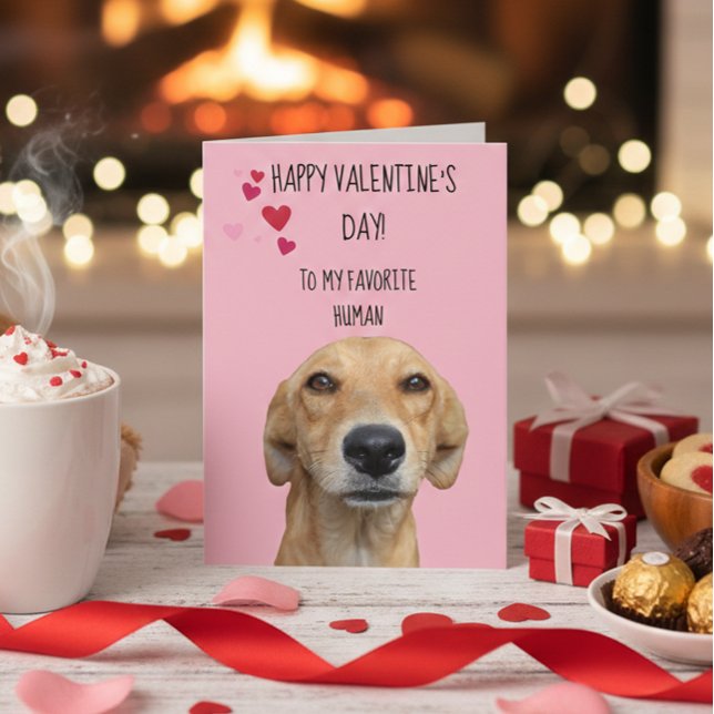 Glücklicher Valentinstag vom Hund Karte (Von Creator hochgeladen)