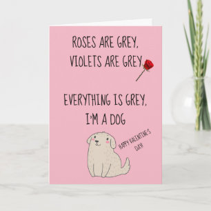 Glücklicher Valentinstag vom Hund Karte