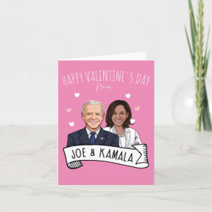 Glücklicher Valentinstag von Joe und Kamala Karte