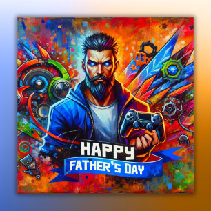 Glücklicher Vater-Tag Daddy Gamer   Poster