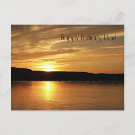 Glücklicher Vater Tag Goldener Sonnenuntergang Postkarte