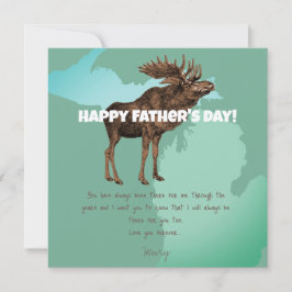 Glücklicher Vater Tag Michigan Moose Einladung
