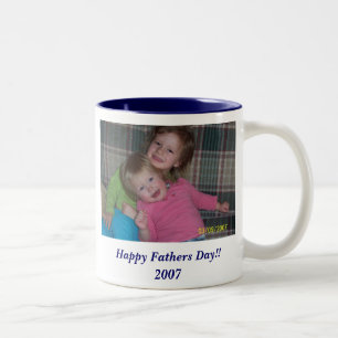 Glücklicher Vatertag!! 2007 Zweifarbige Tasse