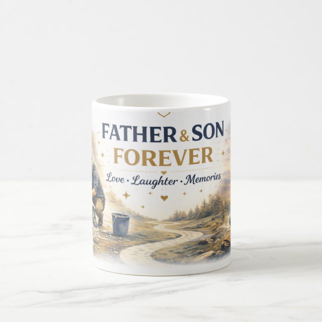 Glücklicher Vatertag Becher Kaffeetasse (Mittel)
