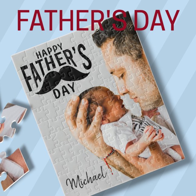 Glücklicher Vatertag Foto Vatertag Puzzle (Happy Father's Day Photo Father's Day Jigsaw Puzzle)