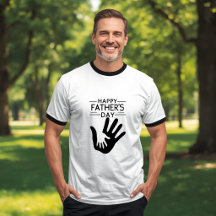 Glücklicher Vatertag Handabdruck T-Shirt