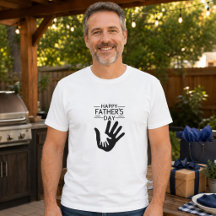 Glücklicher Vatertag Handabdruck T-Shirt