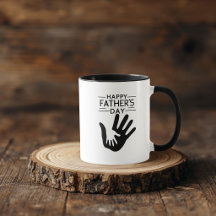 Glücklicher Vatertag Handabdruck Tasse