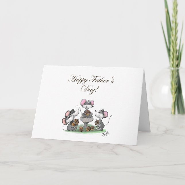 Glücklicher Vatertag Mic, des Mac und Moes Karte (Vorderseite)