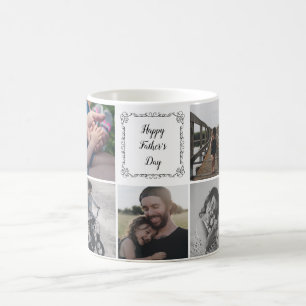 Glücklicher Vatertag mit 9 Personalisierten Fotos Kaffeetasse