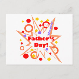 Glücklicher Vatertag Splash Postkarte