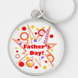 Glücklicher Vatertag Splash Schlüsselanhänger