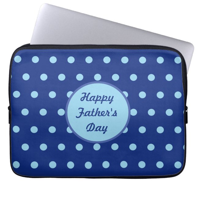 Glücklicher Vatertag-Tablethülle (Navy & Softblau) Laptopschutzhülle (Vorderseite)