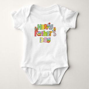 Glücklicher Vatertags-Säuglingsbodysuit Baby Strampler