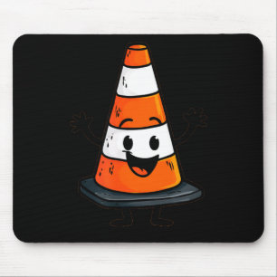Glücklicher Verkehrsleitkegel sucht Mann und Frau Mousepad