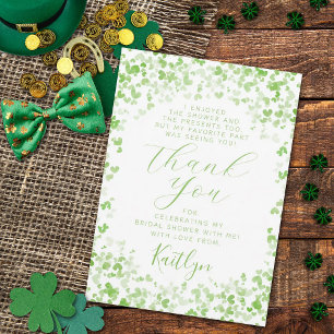 Glücklicher Verliebter St. Patrick's Day Brautjung Dankeskarte