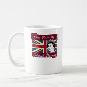 Glücklicher Verrat-Tageskolonialbauern am 4. Juli Kaffeetasse