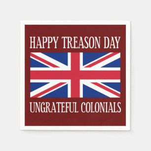 Glücklicher Verrat-TagesUngrateful Colonials am 4 Serviette