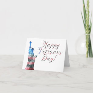 Glücklicher Veteranen-Tag (Freiheit bokeh) Karte
