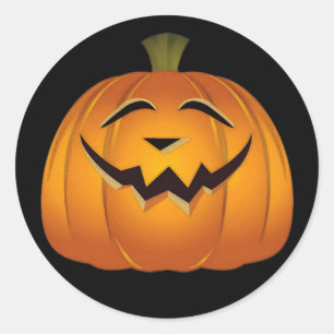 Glücklicher Vintage Jack 'o Lantern - Halloween-Kü Runder Aufkleber