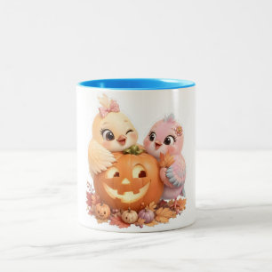Glücklicher Vogel Freunde Halloween Tasse