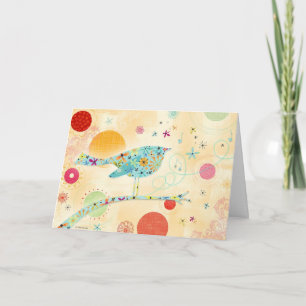 Glücklicher Vogel Karte