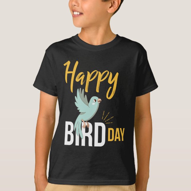 Glücklicher Vogel-TagesT - Shirt (Vorderseite)