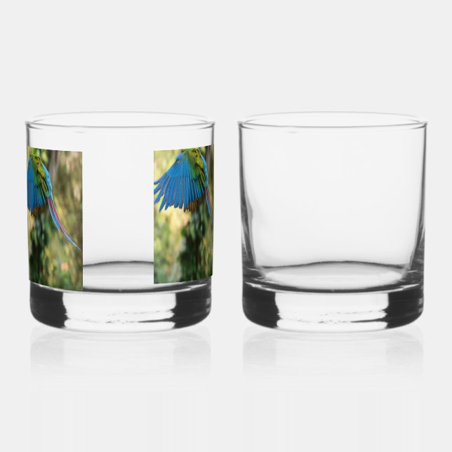 glücklicher Vogel Whiskyglas (Vorderseite)