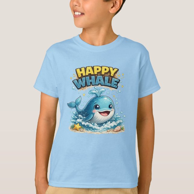 Glücklicher Wal T-Shirt (Vorderseite)