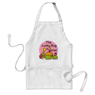 Glücklicher Wanzen-Kuchen-1. Geburtstags-T-Shirts  Schürze