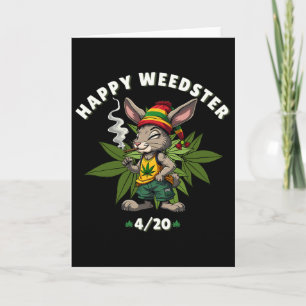 Glücklicher Weedster Stoned Bunny Joint Ostertag  Karte