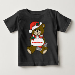Glücklicher Weihnachtsbär Baby T-shirt
