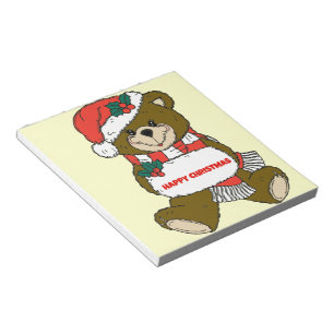 Glücklicher Weihnachtsbär Notizblock