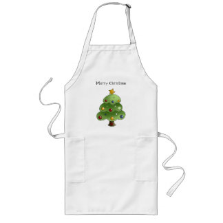 Glücklicher Weihnachtsbaum (addieren Sie Ihren Lange Schürze