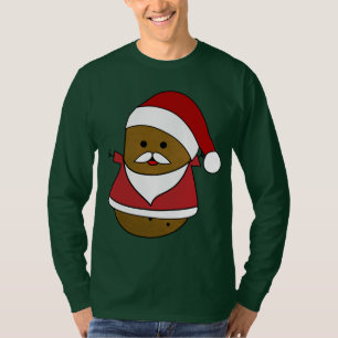 Glücklicher Weihnachtskartoffel Santa T-Shirt