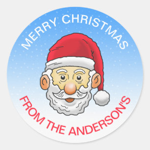 Glücklicher Weihnachtsmann Runder Aufkleber