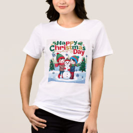Glücklicher Weihnachtstag Tri-Blend Shirt