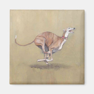 Glücklicher Windhund-Hundekunst-Magnet Magnet