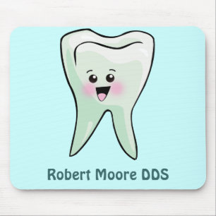 Glücklicher Zahn personalisiert (irgendein Name) Mousepad