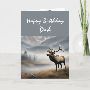 Glücklicher zum Geburtstag Elk Vater, der herausra Karte