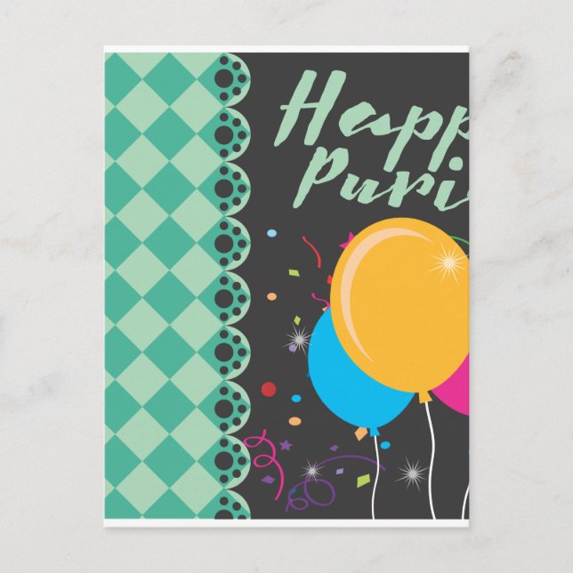 glücklicher Zweck Postkarte (Vorderseite)