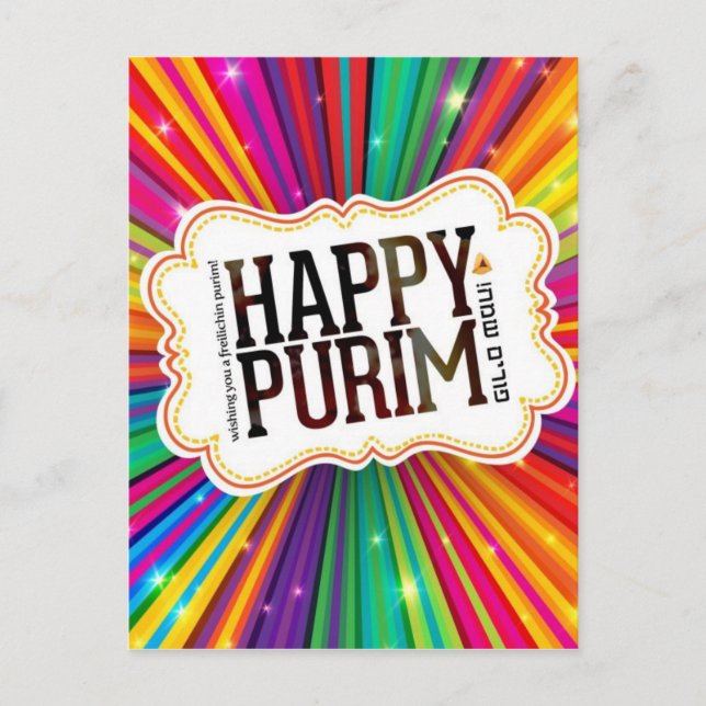 glücklicher Zweck Postkarte (Vorderseite)