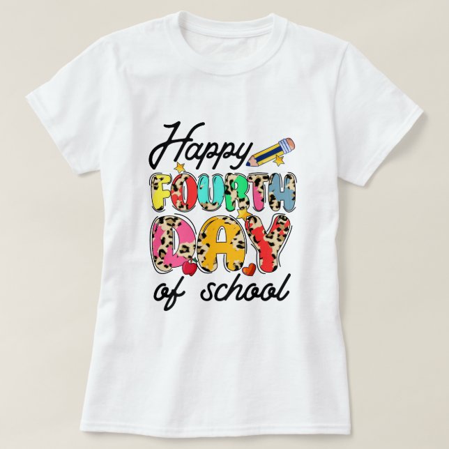 glücklicher zweiter Schultag 2 T-Shirt (Design vorne)