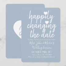 Glücklicherweise ändern Sie das Datum Hochzeit Blu
