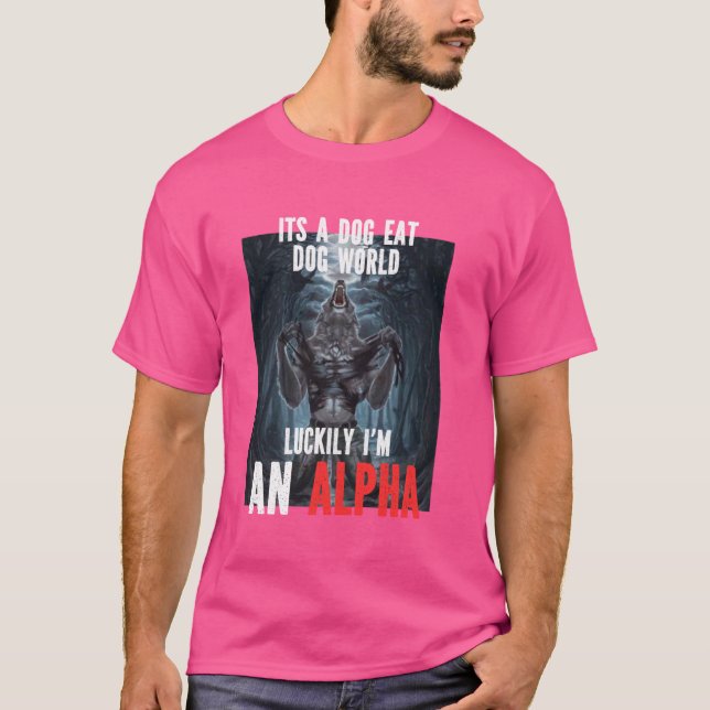 Glücklicherweise bin ich ein Alpha Funny Cringe We T-Shirt (Vorderseite)