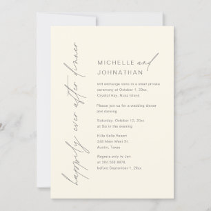 Glücklicherweise immer nach dem Abendessen, Hochze Einladung