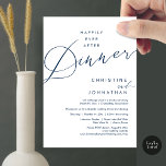 Glücklicherweise immer nach dem Abendessen Hochzei Einladung<br><div class="desc">Markieren Sie den Anfang Ihres Lebens mit Eleganz mit unserer zeitgenössischen Hochzeitsfeier Einladungskarte "Happily Ever After Dinner". Diese Einladung eignet sich perfekt für Paare, die ihren fröhlichen Anlass ausdehnen und mit einem Hauch von Verspieltheit die Bühne für eine unvergessliche Veranstaltung geben. Das zeitlose, romantische Design-Design verleiht Ihren Festlichkeiten eine Touch...</div>