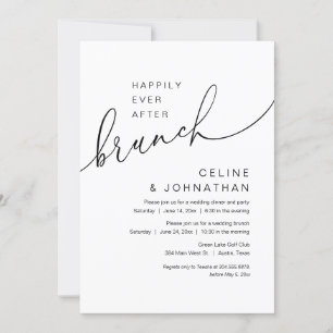 Glücklicherweise immer nach dem Brunch, Hochzeitsf Einladung